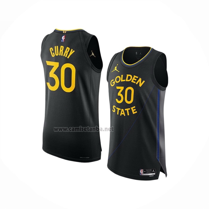 Camiseta Golden State Warriors Stephen Curry #30 Statement 2024-25 Negro